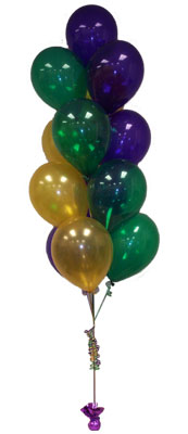 13 adet renkli u�an balonlar