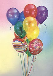 19 adet rengarenk u�an balon demeti