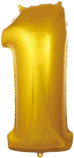 1 Rakam Balon Gold 34