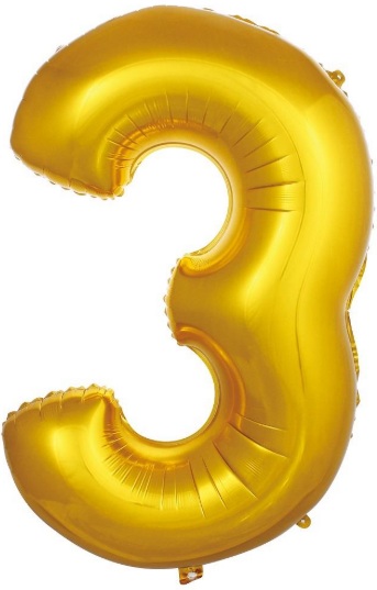 3 Rakam Balon Gold 34