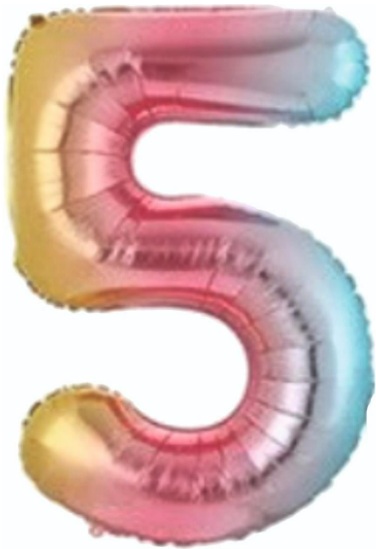 5 Rakam Balon Gökkuşağı