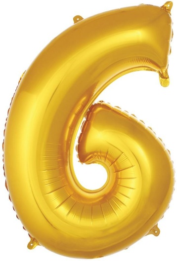 6 Rakam Balon 40 inç Gold