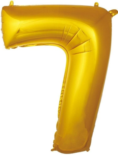 7 Rakam Balon Gold