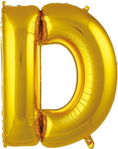 D Harf Balon Gold