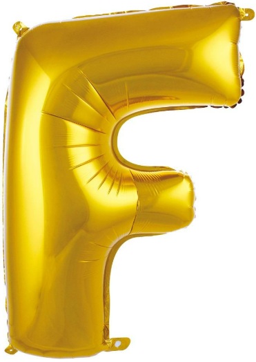 F Harf Balon Gold