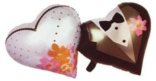 Gelin Damat Kalp Folyo Balon