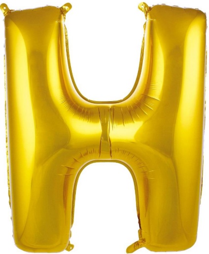 H Harf Balon Gold