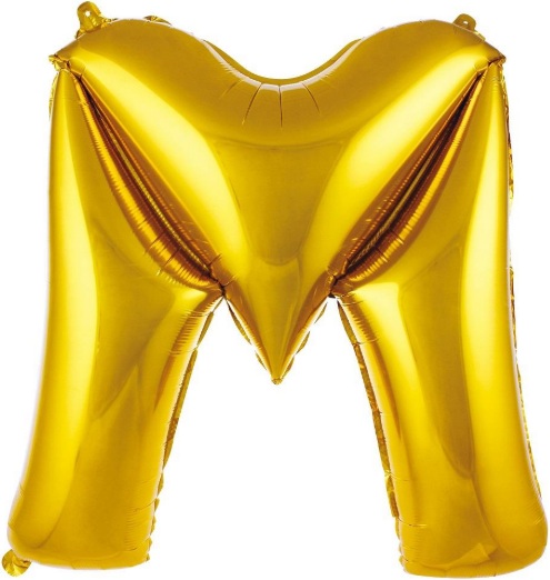 M Harf Balon Gold