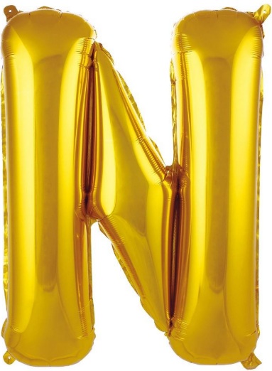 N Harf Balon Gold