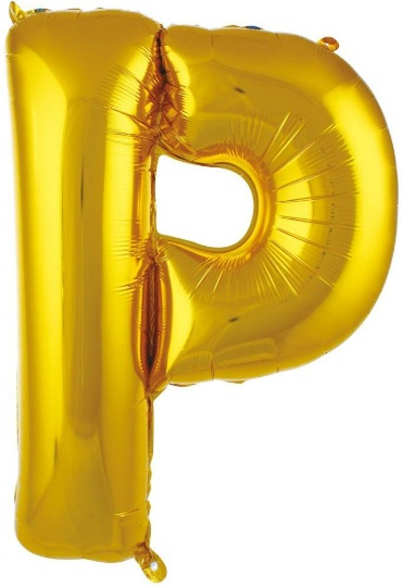 P Harf Balon Gold