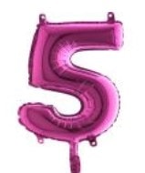 bes fusya ruby rakam numara balon 14 inc folyo balon