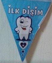 flama ilk disim mavi erkek bebek parti malzemesi