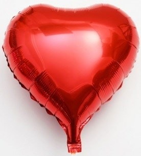 kirmizi kalp folyo balon 22 inc