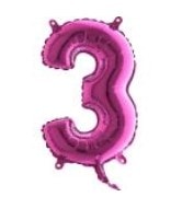 uc fusya ruby rakam numara balon 14 inc folyo balon