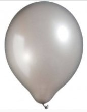 Baskısız 12 İnc Metalik Gri Gümüş Balon